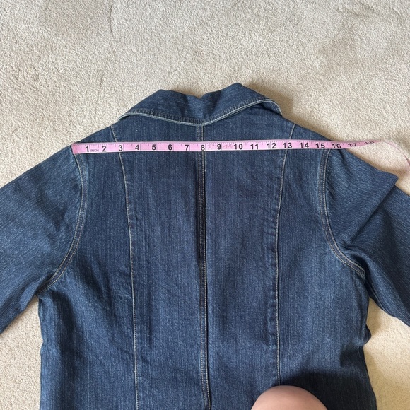 Vintage Bill Blass Denim Blazer Jacket Y2K M - Picture 12 of 13